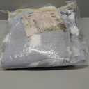 MYSKY HOME Blue Living Room Curtains Kids Curtains for Boys Bedroom 84 Inches Long Double Layer Curtains Room Darkening Grommet White Pom Pom Sheer Blackout Curtains Dusty Blue 52 x 84 Inch 2 Panels