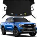 Windshield Cover for Ice and Snow,New Upgraded Heavy Duty Windshield Snow Cover,Extra Large Size (75"x45"),Windproof Winter Frost and Deicing Awning Suitable Fzor Cars, Trucks, SUVs (Black Grey)