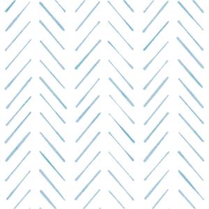 Herringbone Wallpaper Peel and Stick Wallpaper Blue and White Modern Wall paper 17.3"x393" Adhesive Wallpapers Boho Removable Contact Paper Decorative for Bedroom Bathroom Cabinets Decor Vinyl Roll