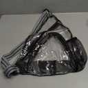 HULISEN Clear Sling Bag, Clear Bag Stadium Approved, Transparent Shoulder Crossbody Backpack Chest Casual Daypack (Black and White)