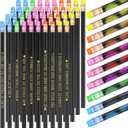 Eersida 40pcs Color Changing Mood Pencils Fun Pencils Bulk for Kids Students Motivational Pencil 2B Assorted Thermochromic Pencil with Eraser (Inspirational)