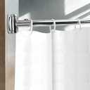Chrsouly Adjustable Curved Shower Rod, 42-72 inches Extra Wide Shower Curtain Rod, Rust proof, Premium Stainless Steel, Curved Shower Curtain Rod for Bathroom, Need to Drill, Silver