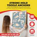 Heavy Duty Drywall Anchors and Screws Kit Including Toggle Anchors & Screws Durable Zinc Plastic Self Drilling Drywall Anchors for Hanging Pictures & More