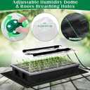 Hahood 2 Set Seed Starter Kit 40-Cell Seed Starter Tray with Grow Light Full Spectrum Seedling Heat Mat 40 Peat Pellets Seed Starting Soil Plant Label Garden Tool for Germination Seeds Growing, Black