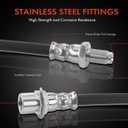 2 x A-Premium Rear Center Brake Hydraulic Hose Compatible with Select Toyota Models - Previa 1991 1992 1993 1994 1995 1996 1997 2.4L - Replace# 9094702617