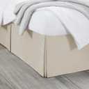 Nestl Linen Bed Skirt Queen Size - Queen Bed Skirt 14 Inch Drop - Brushed Microfiber Bed Skirts - Hotel Quality Pleated Bed Skirt - Shrinkage & Fade Resistant