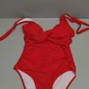 SUUKSESS Women Sexy Tummy Control One Piece Swimsuits Halter Push Up Bathing Suits, M