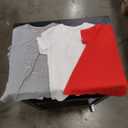 3 Pack Crew Neck T-Shirt Toddler Short Sleeve Solid Color Tees Shirts for Boys Girls, Size XL(Red), M(Grey), L(White)