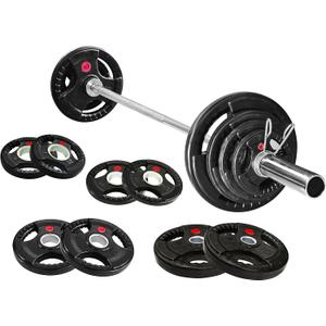 Olympic Cast Iron 2-Inch Weight Plates for Strength Training & Weightlifting, 255 Pounds, Multiple Packages