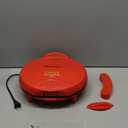 Elite Gourmet EQD-118 Electric Non-Stick 11" Quesadilla Maker, Easy-Slice 6-Wedge, Grilled Cheese Corn Flour Tortilla Snacks, Red