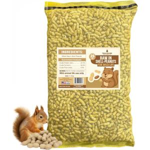 25 LB - Raw Peanuts For Squirrels, Raw In Shell Peanuts For Birds and Wildlife- Squirrel Food, Wild Bird Seed - Grown in The USA