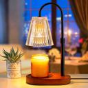 Candle Warmer Lamp with Timer - Electric Candles Wax Warmers Glass Lamps For Jar Candles Burner Adjustable Height and Dimmable Light Modern No Flame Scented Candle Warming Lantern Melter Light