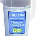 Water Pitcher with Lid 1 Gallon Pitcher, Freezer/Dishwasher Safe, BPA Free & Phthalate Free - Navy