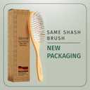Since 1869 Hand Made In Germany - SHASH Oval Pet Brush With Short Metal Pins With Rubber Cushion - Helps Detangle Knots, Eliminate Frizz, Reduce Pulling & Snagging