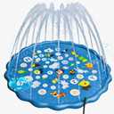 Dimili 67-inch BPA-Free Inflatable Splash Pad for 4-8 Kids, Adults & Dogs, Durable Anti-Slip Backyard Sprinkler Water Pad for Family Relaxation & Outdoor Water Play
