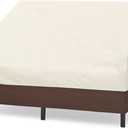 Amazon Basics 2-Seater Deep Lounge Sofa, Outdoor Couch and Patio Furniture Cover, Waterproof, Anti-UV, Water Resistant, Durable, Beige/Tan