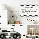 Long Live Boyhood Banner, Boy Room Decor, Playroom Wall Decor, Long Live Boyhood Sign Black and White Checkered Canvas Banner Decorations for Toddler Boy Bedroom Nursery