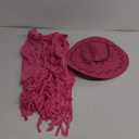 Xtime 4 Pcs Halloween Cowgirl Outfits Set Tassel Vest Cowboy Hat Dangle Drop Earrings Paisley Bandana for Western Dress Up