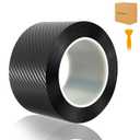 Carbon Fiber Vinyl Wrap Tape for Cars, 2.7In x 33ft Door Sill Protector, Waterproof Scratch Resistant Car Trim Film, Interior & Entry Protection, Black