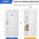 Magnetic Screen Door Fit Door Size 2472 inch, Screen Itself Size:26"x73", Hands Free Self Sealing, Full Frame Magic Tape Mesh Screen Door with Magnets Heavy-Duty Mesh Curtain for Entry Door-White