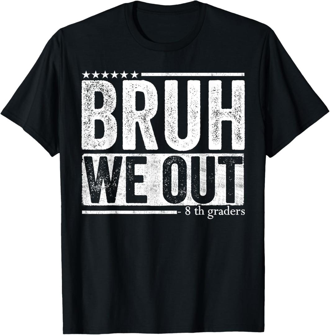 8th Grade Graduation Class Of 2025 T-Shirt (Small, Black)
