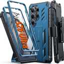FNTCASE for Samsung Galaxy S26-Ultra Case: [2 Front Frames] [Built-in Screen Protector] [Belt Clip Holster & Kickstand] [Military-Grade Protection] Heavy Duty Full Body Shockproof Rugged Cover Blue