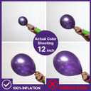 PartyWoo Metallic Purple Balloons 140pcs Different Sizes of 18 12 10 5 Inch Chrome Purple Balloon Arch Kit Garland for Graduation Wedding Baby Shower Princess Birthday Party Decorations Purple-G105