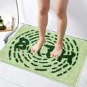 Green Non-Slip Bathroom Rug, Soft Absorbent Bath Mat, Machine Washable and Quick-Drying, Perfect for Bathtub, Bedroom, Shower, and Living Room, 20" x 32"