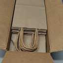 METRONIC Paper Gift Bags 5.25x3.75x8 50Pcs, Christmas Gift Wrap Bags with Handles, Brown Kraft Paper Bag for Small Business, Bulk Party Favors Bag for Birthday, Shopping, Retail, Made in USA