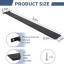 2 Pack 32 inch Free Hanging Island Countertop Bracket, Solid Heavy Duty Steel Hidden Granite Countertop Support Floating Bracket , DIY Projects , Screws Included