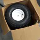 20x8-8 Lawn Mower Tires with Rim (3/16" Keyway), Replaces for Natural Rubber Turf Tires 20x9.00-8 and 20x10.00-8| Pneumatic 4 Ply Tubeless | 3.5" Offset | Bore ID 3/4" | 965 Pounds Capacity (2 Pack)
