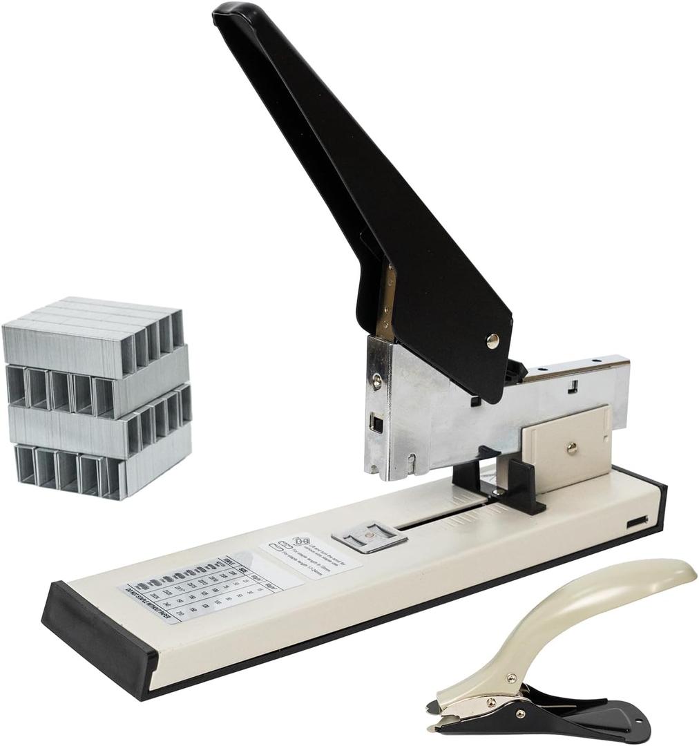 Heavy Duty Stapler with Staple Remover and 4000 Staples,High Capacity Large Stapler for 240 Sheet