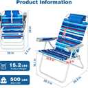 SUNNYFEEL Tall Folding Beach Chair Lightweight, Portable Sand Chair for Adults Heavy Duty 500 LBS with Cup Holders, Foldable High Camping Lawn Chairs for Camp/Outdoor/Picnic/Concert/Sports, 1-Pack