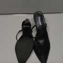 USIMAD Women's Mesh Mule Heels with Memory Foam Insole Pointy Toe Arch Support Size 6.5, Black 