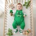 MINIFEIKO Preemie Baby Premature Boy First St. Patrick’s Day My Clothes Shamrock Clover Outfit Green (Green)