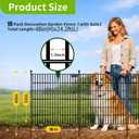 Toolterritary 10 Panels No Dig Garden Fence with Gate, 40 in(H) X 24.2 ft(L) Metal Fence Panels, Thickened Rustproof Garden Fencing, Animal Barrier Fence for for Dogs, Rabbits, Landscape, Patio