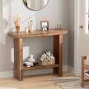 Farmhouse Wood Entryway Table Narrow Console Tables with Storage Behind The Couch Sofa, Entrance Side Table for Hallway, Living Room, Foyer, Rustic Brown