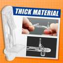 Litoexpe 40 Pieces Plastic Locking Shelf Pins, Shelf Support Pegs Clear Book Shelve Holder Kitchen Cabinet Shelf Clips, 1/4 Inch Peg x 13/16 Inch Thick Shelf