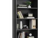 DUMOS 6-Tier Bookcase, 63 Inch Tall Open Bookshelf, Modern Black