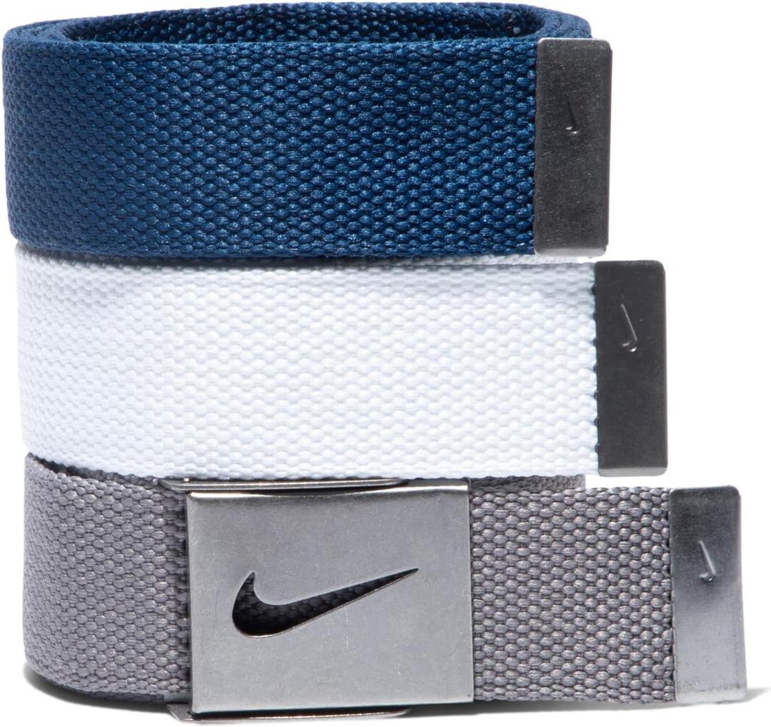 Nike Men's 3 Pack Web Belt, Size: One Size