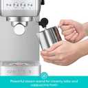 CASABREWS 3700 Essential Espresso Machine 20 Bar, Stainless Steel Cappuccino & Latte Coffee Maker with Steam Frother for Home, 43.9oz Water Tank, Silver
