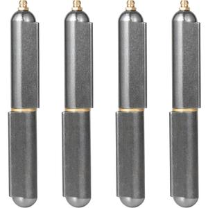 4 Pack 6 Inch Heavy Duty Weld On Hinges, Bullet Barrel Weldable Hinges with Grease Fitting, Carbon Steel Weld On Hinge for Trailer Ramp, Utility Trailer, Heavy Swing Gate