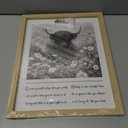 GUMEYJIA Highland Cow Wall Art Small 11x14 in Framed Poster Vintage Canvas Print Artwork Black and White Home Decor for Bathroom Bedroom