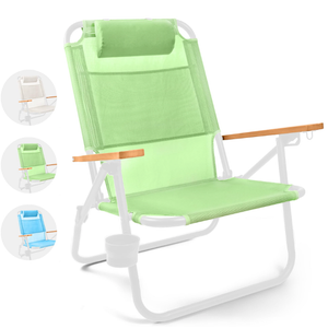 Water Buffalo Bondi Beach Chair – Backpack Beach Chair for Adults with Reclining Positions, Cup Holder & High Back Support