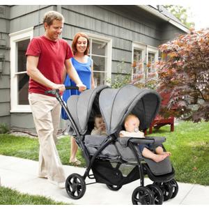 Foldable Lightweight Front Back Seats Double Baby Stroller