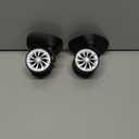 Universal Luggage Wheel, Swivel Replacement Travel Suitcase Wheels 2pcs Heavy Duty 2.2Inch Poly Plastic Castor Trolley Furniture Caster