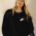 ASTANFY Cow Skull Western Sweatshirts For Women Country Western Outfits Cowgirl Pullover Sweatshirts (Small, Black-2)