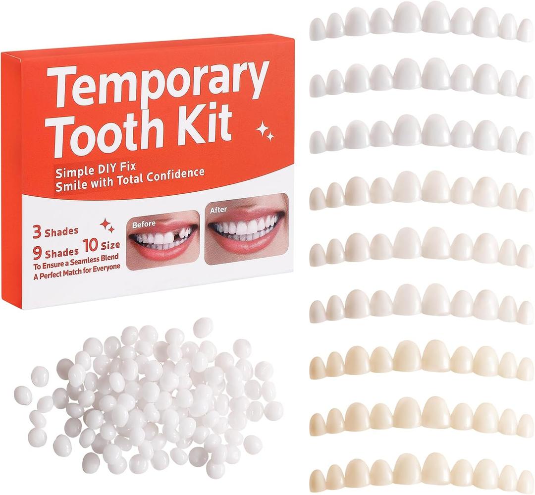 Tooth Repair kit for Filling The Missing Broken Tooth and Gaps-Moldable Fake Teeth and Thermal Beads Replacement Kit for Women and Men