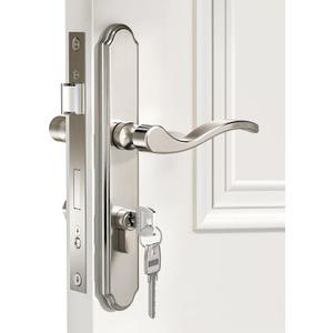 Storm Door Handle Complete Set, Fit Screen and Storm Door Handle Replacement Part with Lock Cylinder and Key, 2-1/2" Handle PZ, Polished Nickel