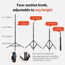 Heavy Duty Light Stand 118"/10ft/300 cm: LEORFI Photography Light Stands Tripod - Aluminum Spring Loaded Lighting Stand - with 1/4" Screw for Studio - Live Streaming Ring Light Softbox Reflectors